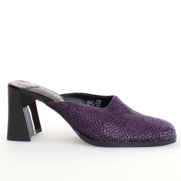 Vintage Shoes - VTG Purple Mule Clogs by D'Antonio Size 7M